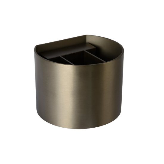 Applique curva per salotto moderna marrone ruggine led 3,5w 2700k