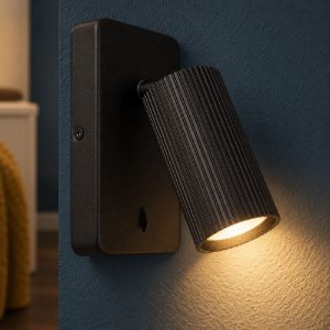 Applique per comodino camera da letto moderna nero