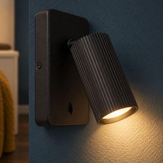 Applique per comodino camera da letto moderna nero