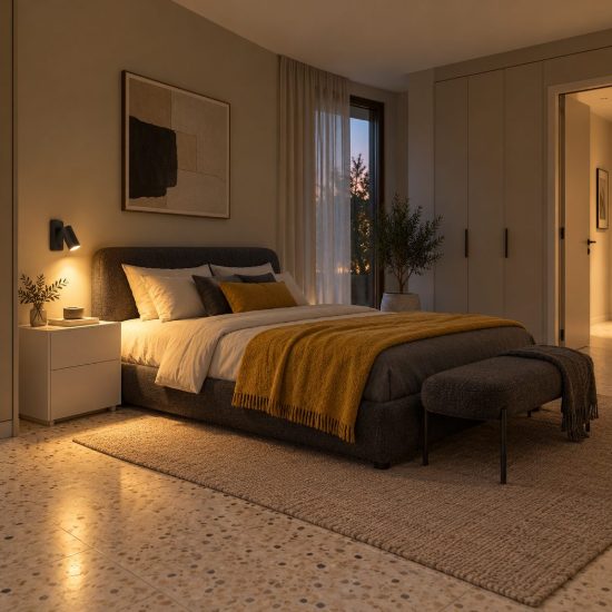 Applique per comodino camera da letto moderna nero