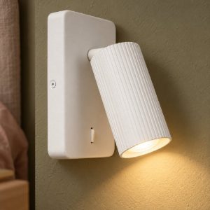 Applique per comodino camera da letto moderna bianco