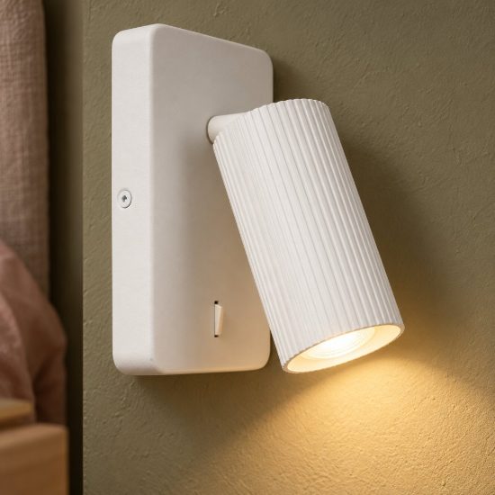 Applique per comodino camera da letto moderna bianco