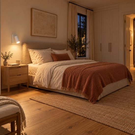Applique per comodino camera da letto moderna bianco