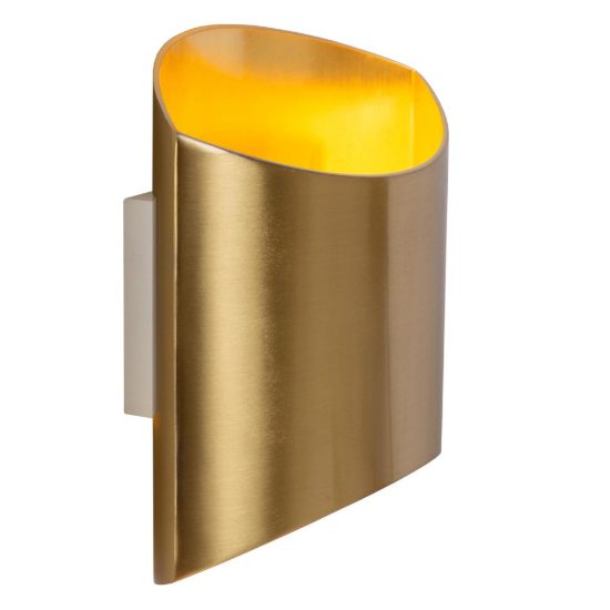 Applique curva per soggiorno contemporanea oro