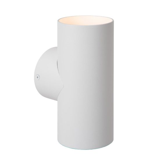 Applique 2 luci grande a cilindro per salotto moderna bianco