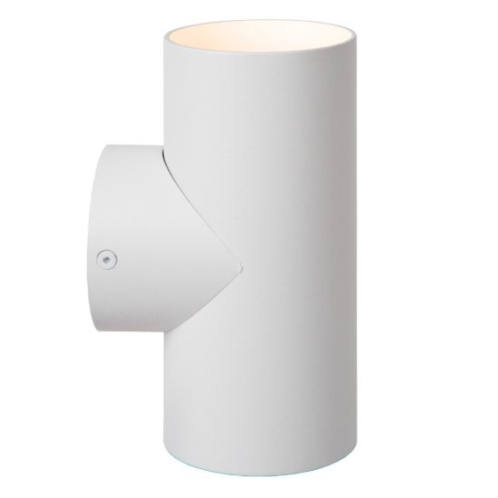 Applique 2 luci grande a cilindro per salotto moderna bianco