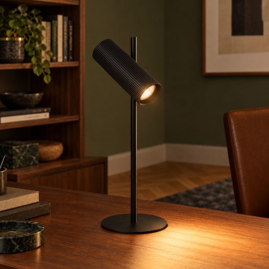 Lampada da scrivania per studio moderna nero