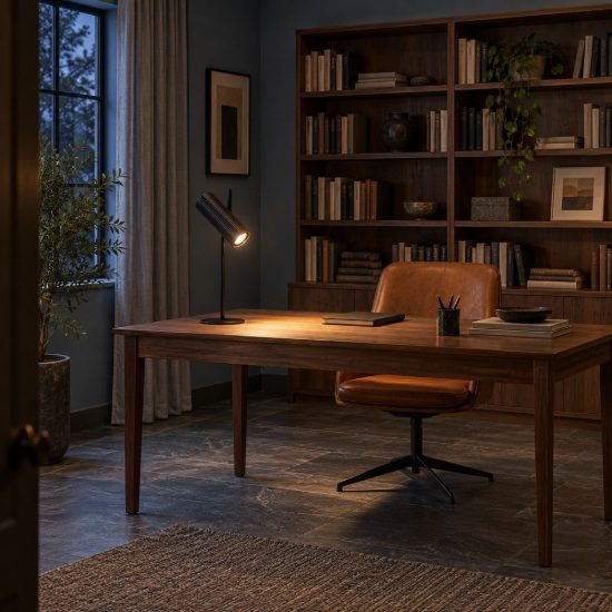 Lampada da scrivania per studio moderna nero