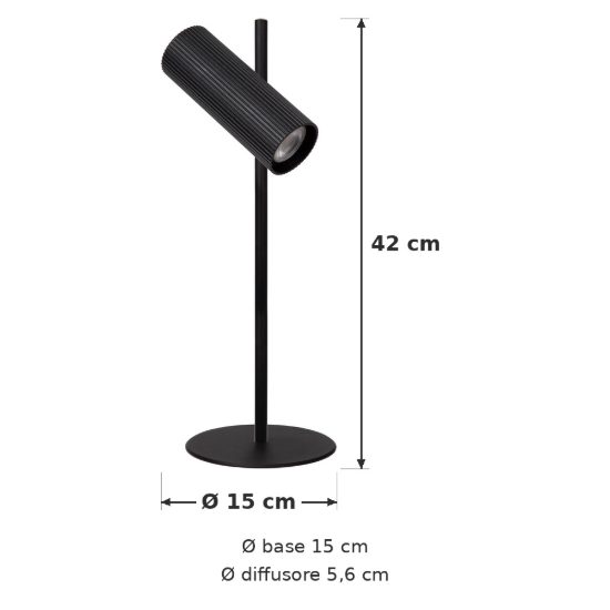 Lampada da scrivania per studio moderna nero