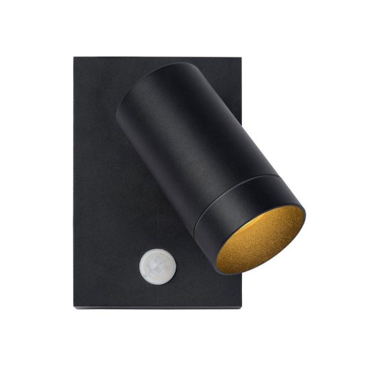 Applique da esterno moderna nero ip54 con sensore di movimento