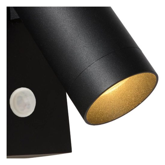 Applique da esterno moderna nero ip54 con sensore di movimento