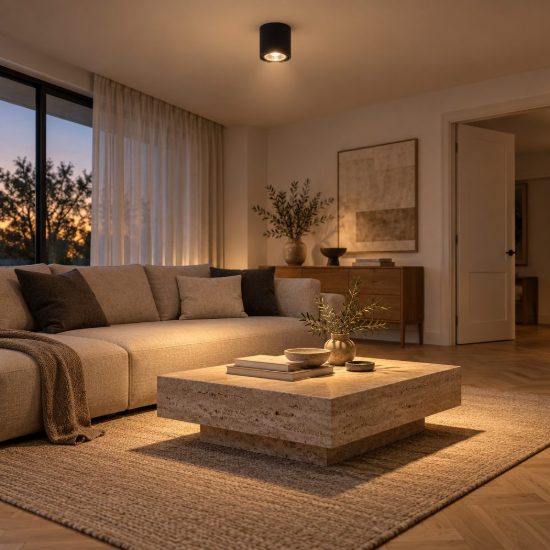Faretto da soffitto per soggiorno moderno nero led 12w dim to warm 2200k 3000k