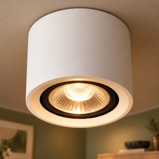 Faretto da soffitto per salotto moderno bianco led 12w dim to warm 2200k 3000k