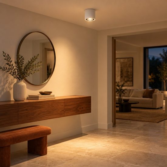 Faretto da soffitto per salotto moderno bianco led 12w dim to warm 2200k 3000k