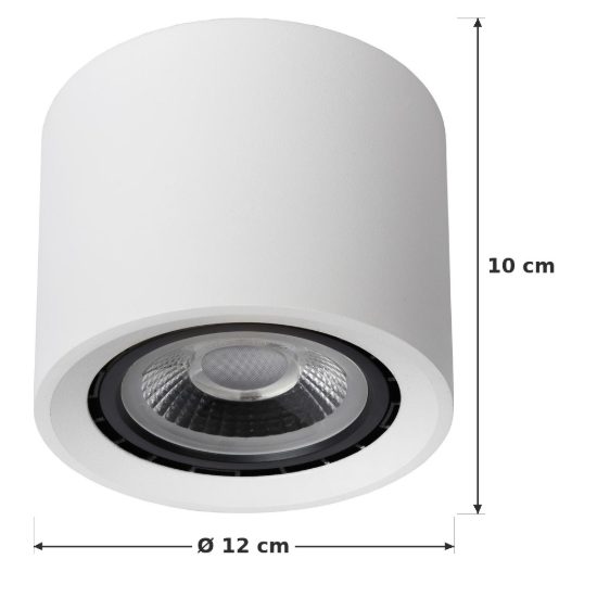 Faretto da soffitto per salotto moderno bianco led 12w dim to warm 2200k 3000k