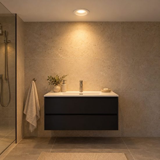 Faretto da incasso per cartongesso per bagno moderno rotondo bianco ip44