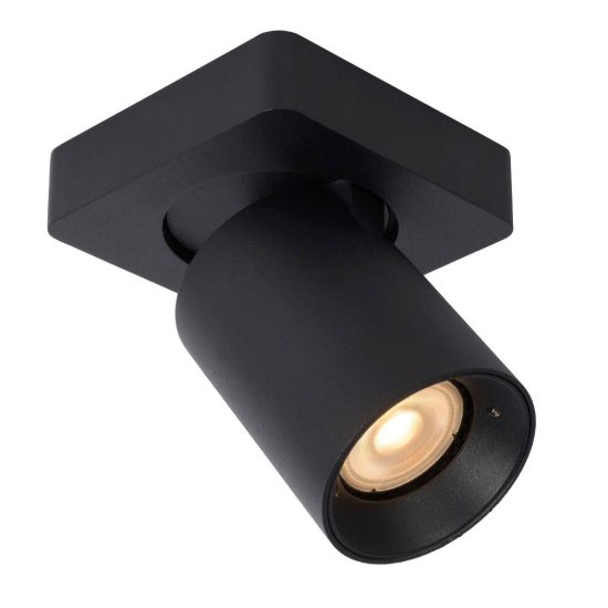 Faretto da soffitto per soggiorno orientabile moderno nero led 5w dim to warm 2200k 3000k