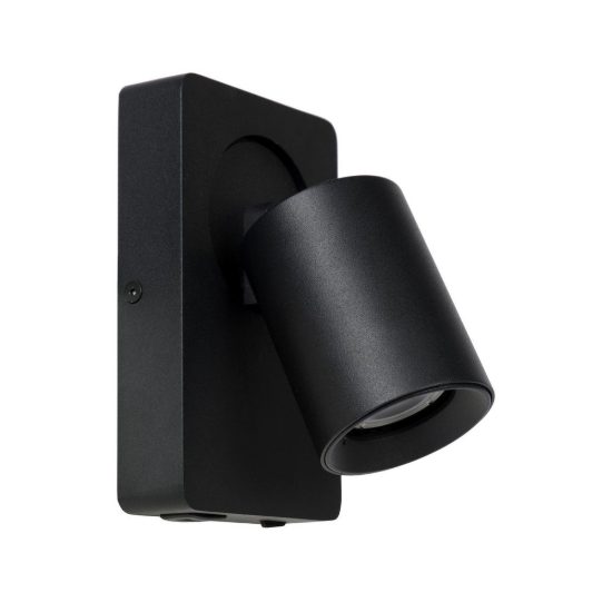Applique per comodino camera da letto rettangolare moderna nero led 5w dim to warm 2200k 3000k
