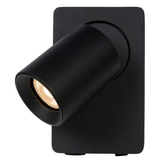 Applique per comodino camera da letto rettangolare moderna nero led 5w dim to warm 2200k 3000k