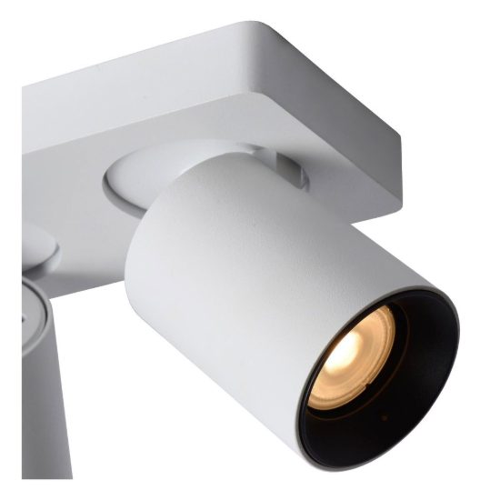Plafoniera con 3 faretti orientabili moderna bianco led 15w dim to warm 2200k 3000k