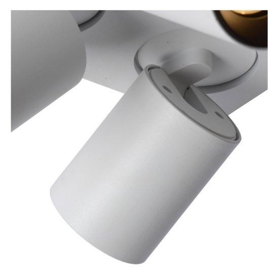 Plafoniera con 4 faretti orientabili moderna quadrata bianco led 20w dim to warm 2200k 3000k