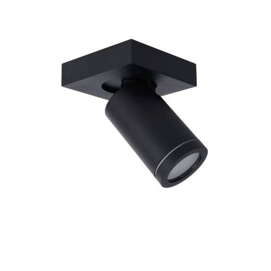 Faretto da soffitto per bagno orientabile moderno nero led 5w dim to warm 2200k 3000k ip44