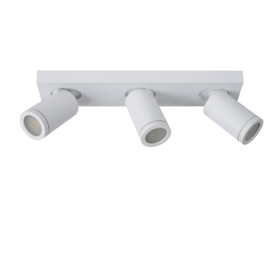 Plafoniera con 3 faretti orientabili per bagno moderna bianco led 15w dim to warm 2200k 3000k ip44