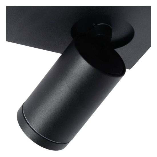 Plafoniera con 4 faretti orientabili per bagno moderna nero led 20w dim to warm 2200k 3000k ip44