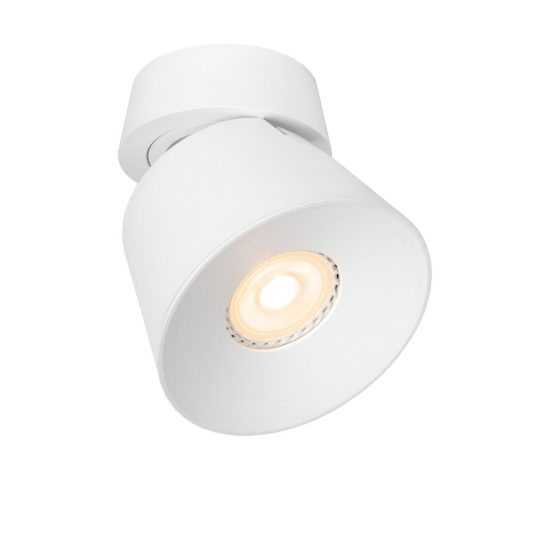 Faretto da soffitto conico per salotto orientabile moderno bianco