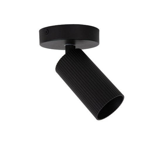 Faretto da soffitto rigato per soggiorno orientabile moderno nero