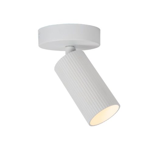 Faretto da soffitto rigato per salotto orientabile moderno bianco