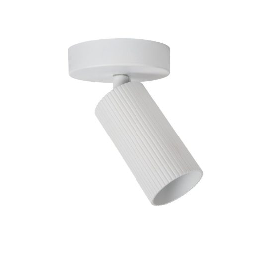 Faretto da soffitto rigato per salotto orientabile moderno bianco