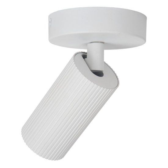 Faretto da soffitto rigato per salotto orientabile moderno bianco