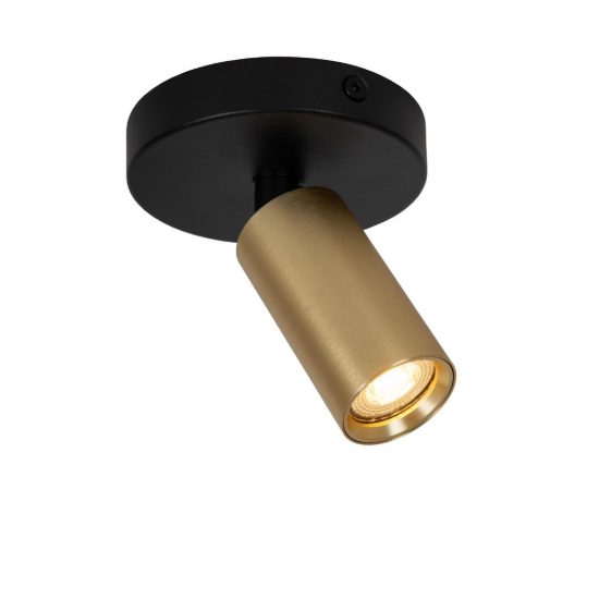 Faretto da soffitto a tubo sottile per sala da pranzo orientabile moderno oro nero