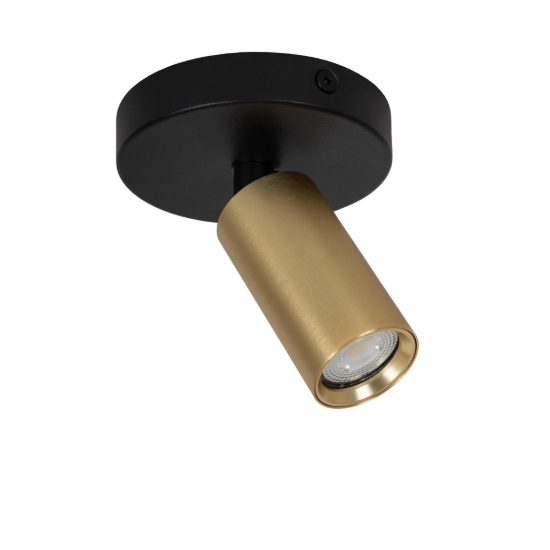 Faretto da soffitto a tubo sottile per sala da pranzo orientabile moderno oro nero