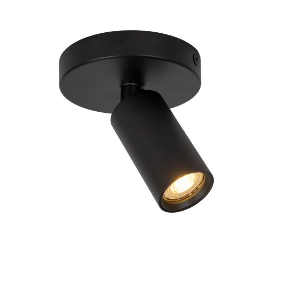 Faretto da soffitto a tubo sottile per soggiorno orientabile moderno nero