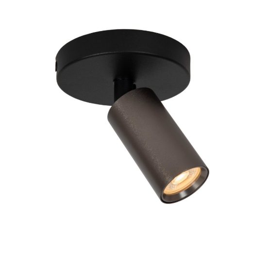 Faretto da soffitto a tubo sottile per salotto orientabile moderno caffe nero