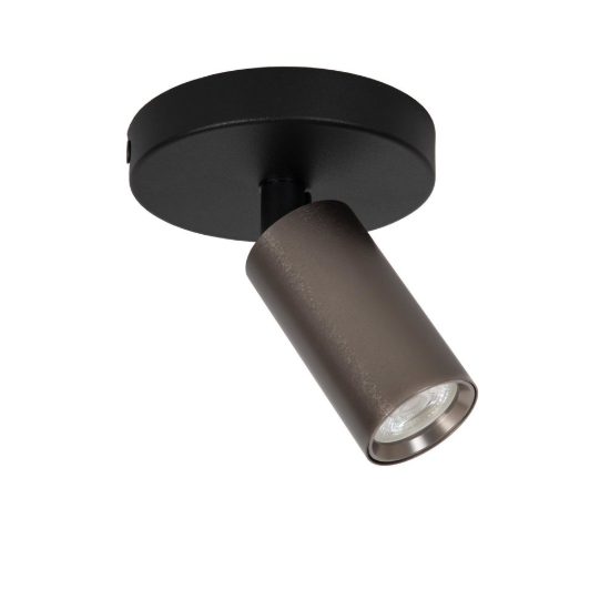 Faretto da soffitto a tubo sottile per salotto orientabile moderno caffe nero
