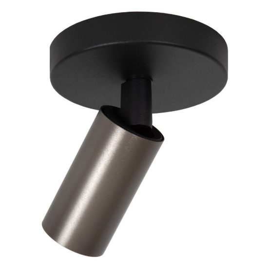 Faretto da soffitto a tubo sottile per salotto orientabile moderno caffe nero