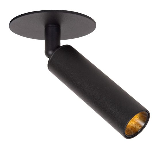 Faretto da soffitto a tubo per soggiorno orientabile moderno nero