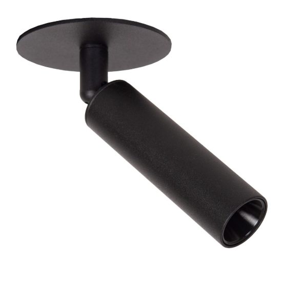 Faretto da soffitto a tubo per soggiorno orientabile moderno nero