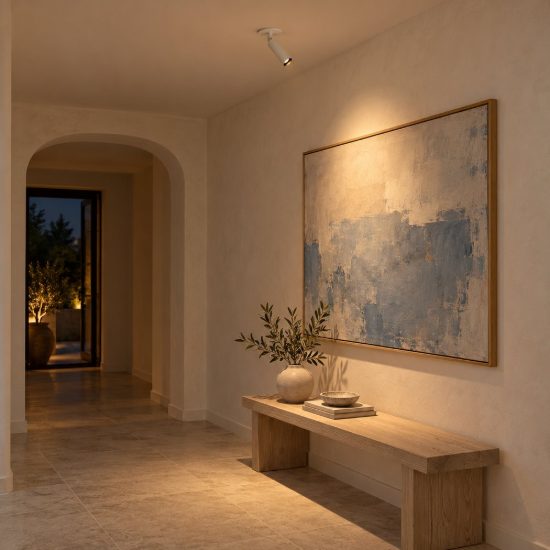 Faretto da soffitto a tubo per salotto orientabile moderno bianco