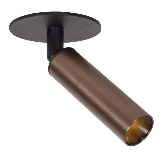 Faretto da soffitto a tubo per salotto orientabile moderno caffe nero