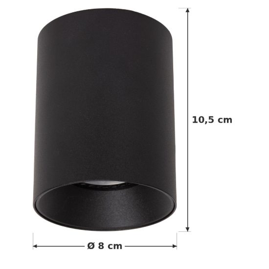 Faretto da soffitto cilindrico per soggiorno moderno nero oro