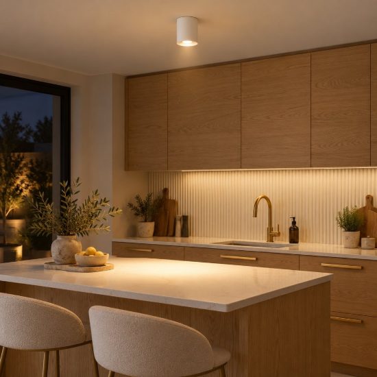Faretto da soffitto cilindrico per salotto moderno bianco oro