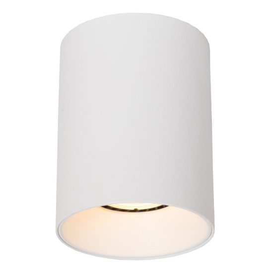 Faretto da soffitto cilindrico per salotto moderno bianco oro