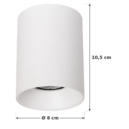 Faretto da soffitto cilindrico per salotto moderno bianco oro