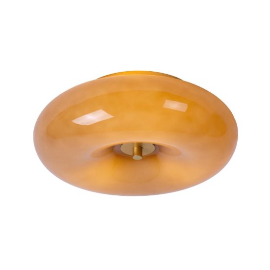 Plafoniera rotonda contemporanea tortora oro