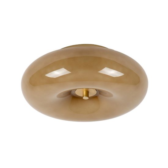 Plafoniera rotonda contemporanea tortora oro