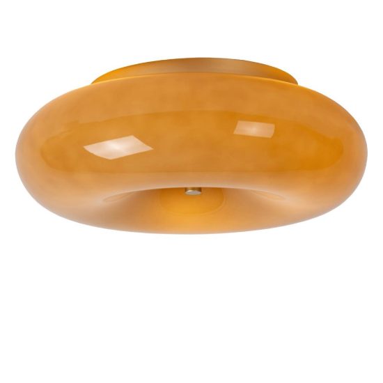 Plafoniera rotonda contemporanea tortora oro